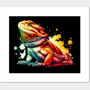 Watercolor Bearded Dragon Posters and Art